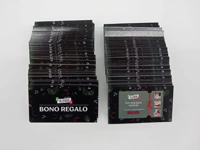 tarjeta bono regalo al vuelo Tarjetas de Visita Bono Regalo