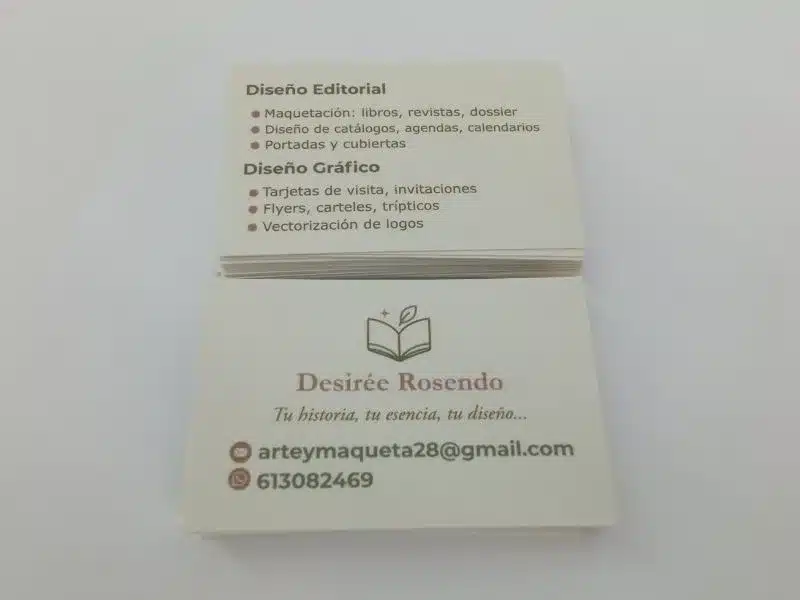 tarjeta desiré Tarjetas de Visita Desirée Rosendo